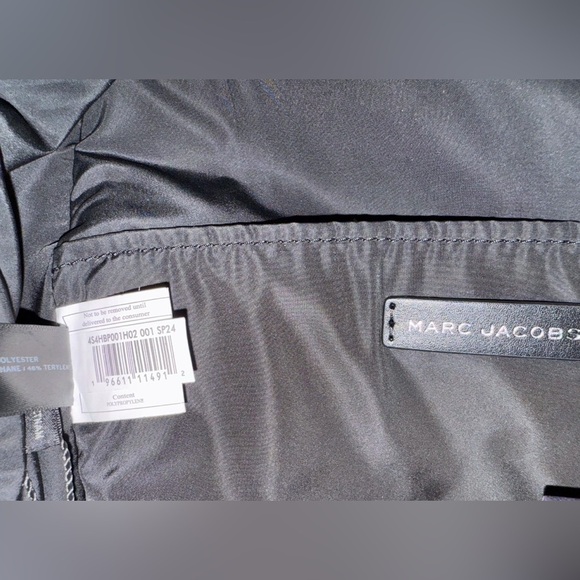 MARC JACOBS Quilted Nylon Backpack Black Large Laptop School Travel Bag NWT - Picture 9 of 15